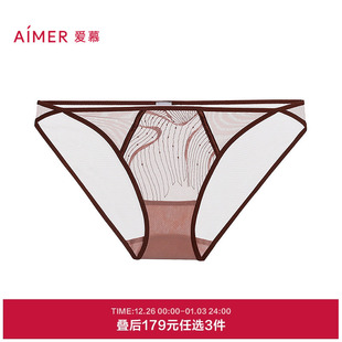 AM22C331 女棉质里裆性感蕾丝低腰巴西裤 3条179元 爱慕奇域内裤