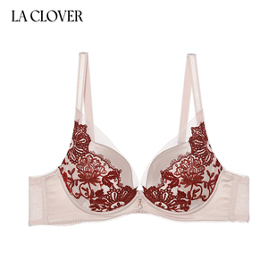 兰卡文闪耀艺术家系列3 4文胸蕾丝刺绣厚杯小胸聚拢内衣女LC11XL1