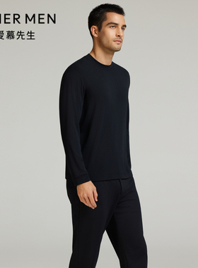 爱慕先生24AW先生搭底-燚丝秋冬半高领套头长袖男士上衣NS81L712