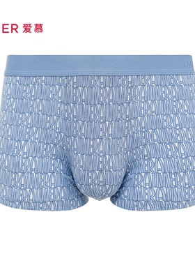 爱慕先生正品男士款时尚提花内裤轻薄舒适装腰平角裤NS23N101