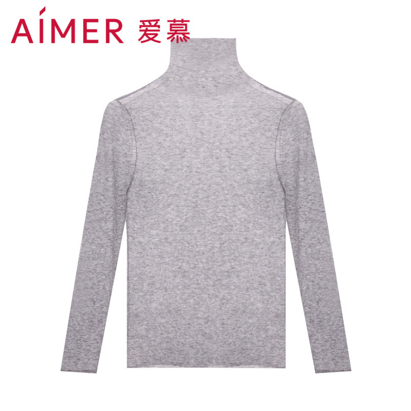 AIMER 라이트웨이트 니트 II 하이넥 비즈 수용성 울 바텀 탑 AM726644