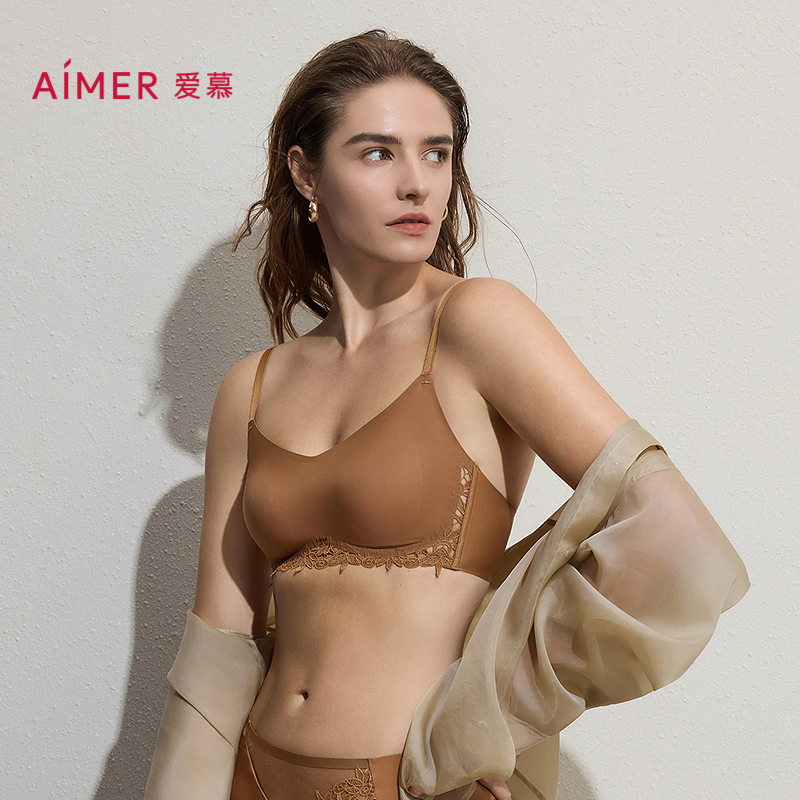 爱慕仪式贴贴内衣女3/4无钢圈薄模杯美背净痕侧比文胸AM17D081