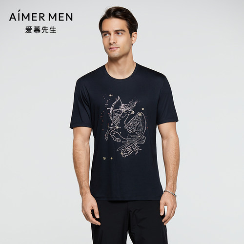 Aimer men21SS限量创意T恤 NS81E412