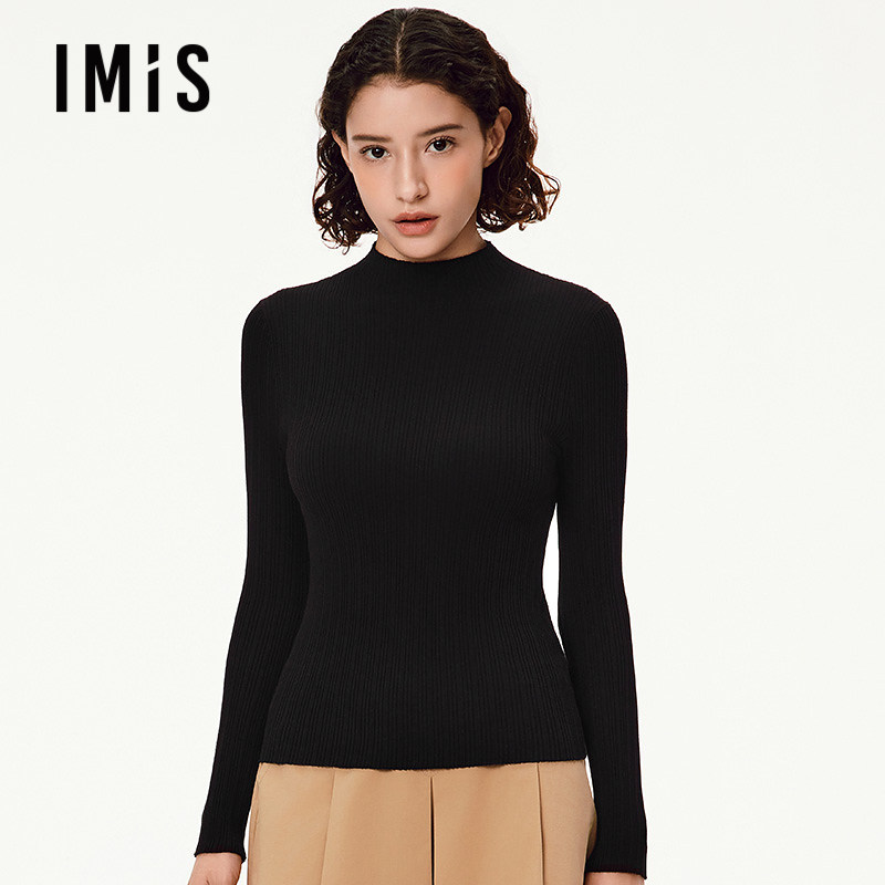 爱美丽25秋冬季新款半高领中领套头修身罗纹长袖打底衫女IM72CAV1,女士内衣/男士内衣/家居服,保暖上装,淘宝优惠券,粉丝福利购,淘宝优惠卷