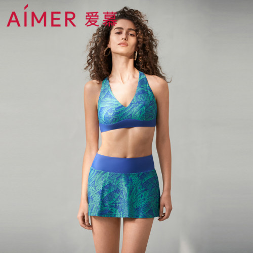 爱慕南法假日女士夏季性感比基尼分体泳衣AM679761