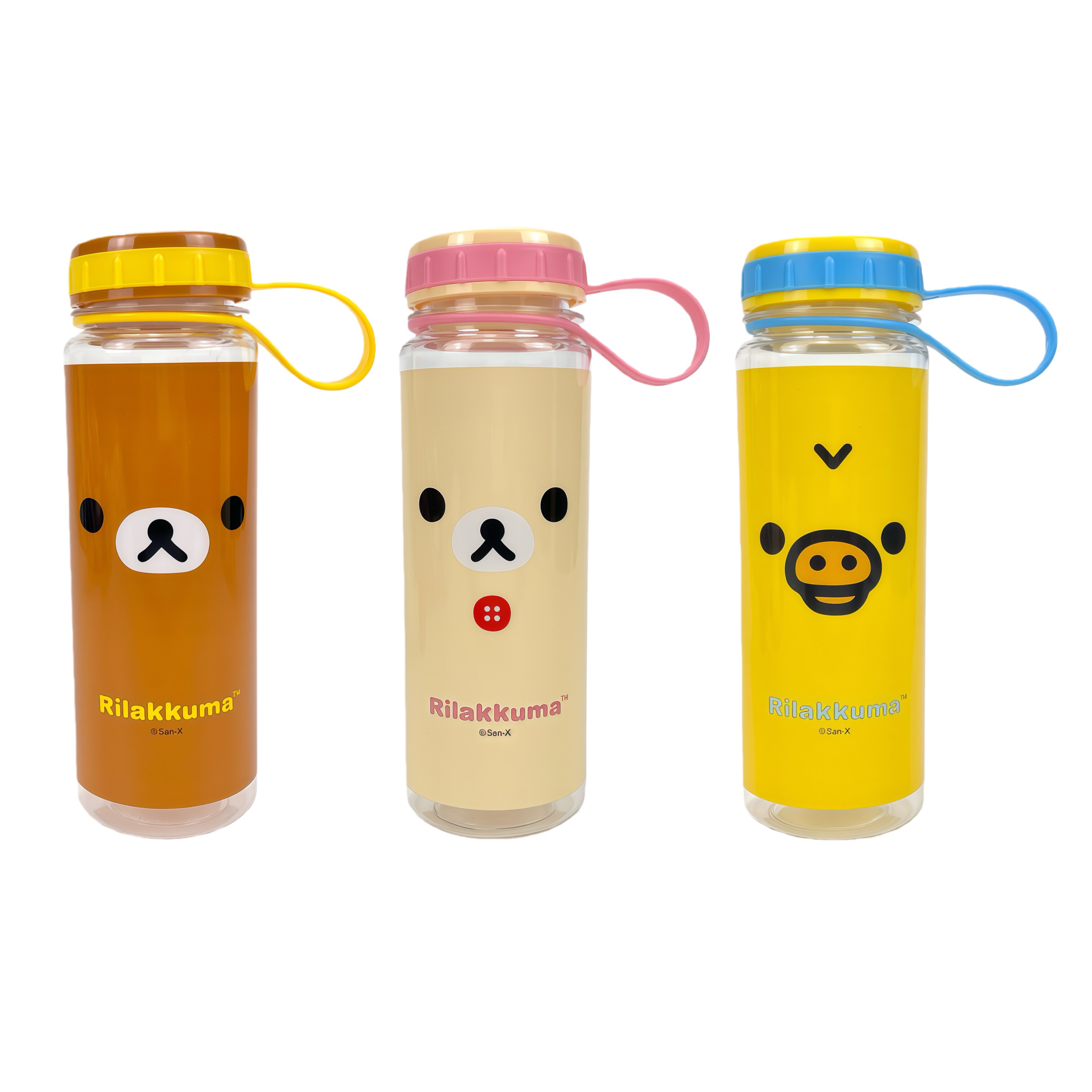 到货等出价 韩国进口轻松熊水瓶500ml 棕色/黄色学生卡通塑料可爱