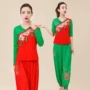 Yunshang Square Dance Trang phục Xuân và Hè Mới Set Yang Liping Tay áo ngắn Quần lửng hàng đầu Quần lửng - Quần áo ngoài trời áo khoác chống thấm nước