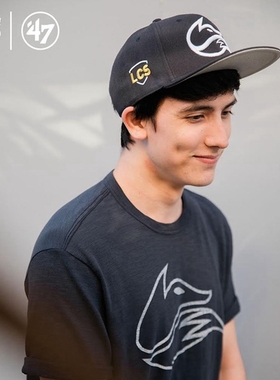 少有47联名LCS北美电竞战队Echo Fox毛呢刺绣嘻哈可调节平沿帽