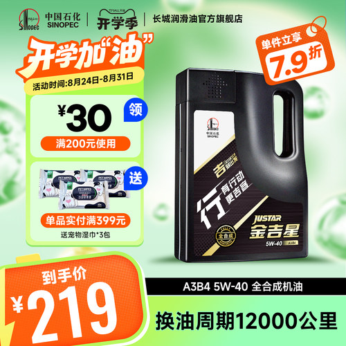 长城A3B45W40全合成汽机油正品