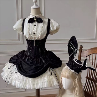 布蕾兔原创兔耳帽裙日常可爱哥特式公主裙子萝莉全款