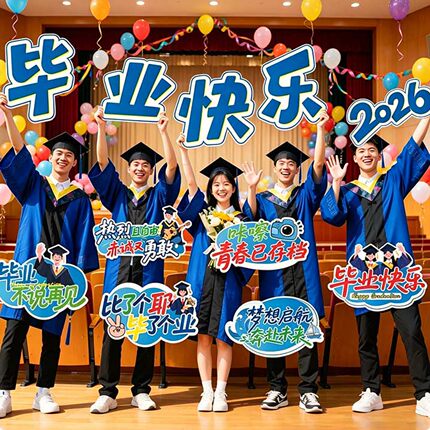 毕业 团建 考试 运动会拍照道具拍摄手举牌手持KT板学校装饰氛围