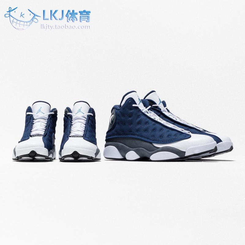LKJ体育 Air Jordan 13 Flint AJ13 GIGI 白蓝海军蓝 414571-404