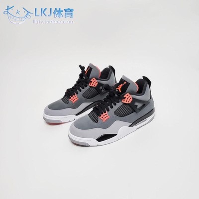 JORDANAJ4红外线黑灰红篮球鞋