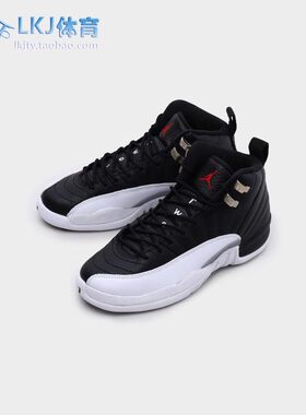 AJ12黑白银扣季后赛篮球鞋