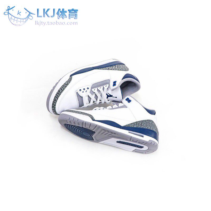 AJ3灰蓝午夜蓝复古篮球鞋