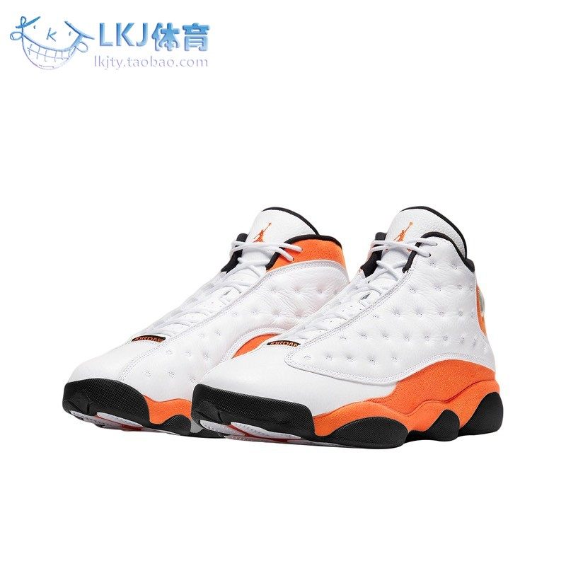 lkj体育 air jordan 13 aj13 白橙扣碎 海星橙 篮球鞋 414571-108