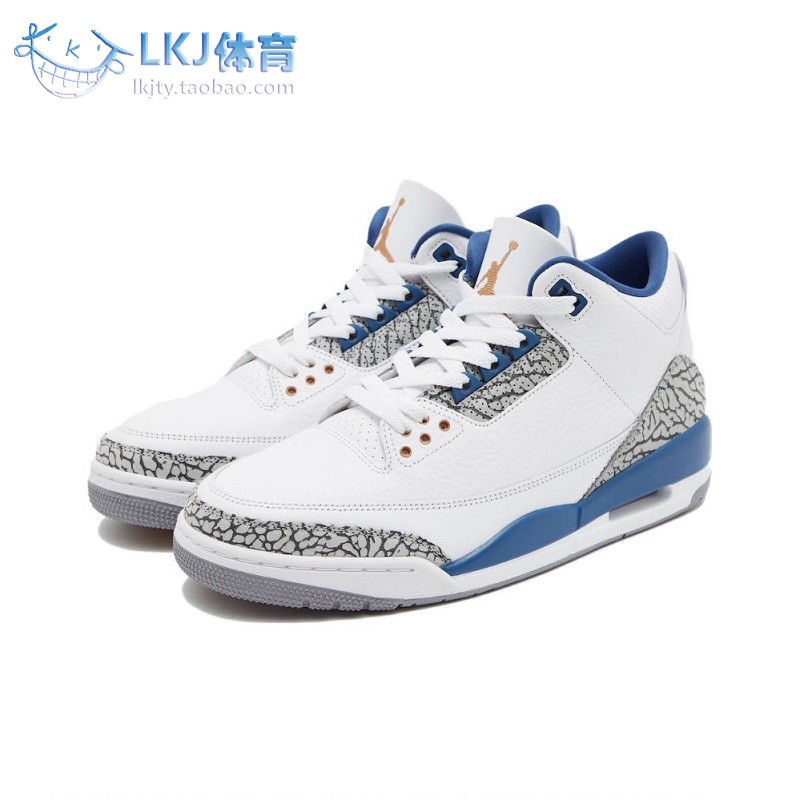 AJ3奇才白蓝复古篮球鞋