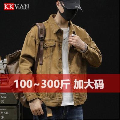 重磅牛仔夹克男复古工装外套