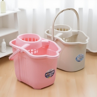 塑料拖把桶老式挤水桶甩干涮洗墩布桶家用手压拧干桶地拖桶加厚