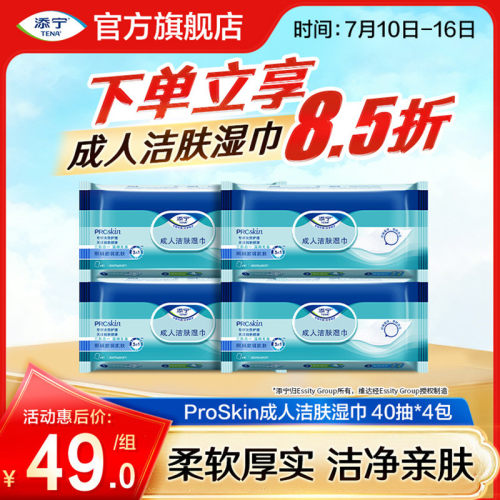添宁随身装40抽*4包手口可用湿巾