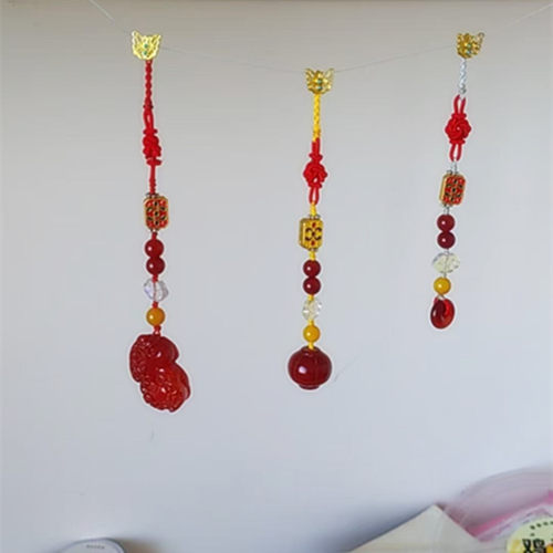 天然玛瑙玉石挂件配件吊坠包包链服装配饰貔貅平安扣灯笼招财节日