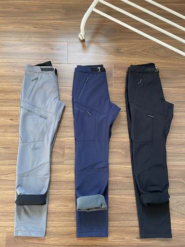 日系户外徒步加绒保暖软壳冲锋裤