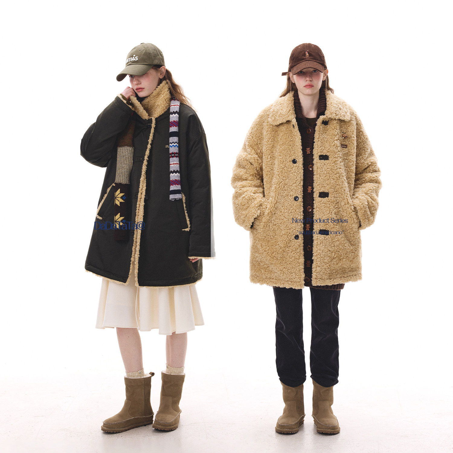 晶咕白标DADATATA【双面玩家】仿羊羔毛双面穿翻领毛毛外套女冬,女装/女士精品,短外套,淘宝优惠券,粉丝福利购,淘宝优惠卷