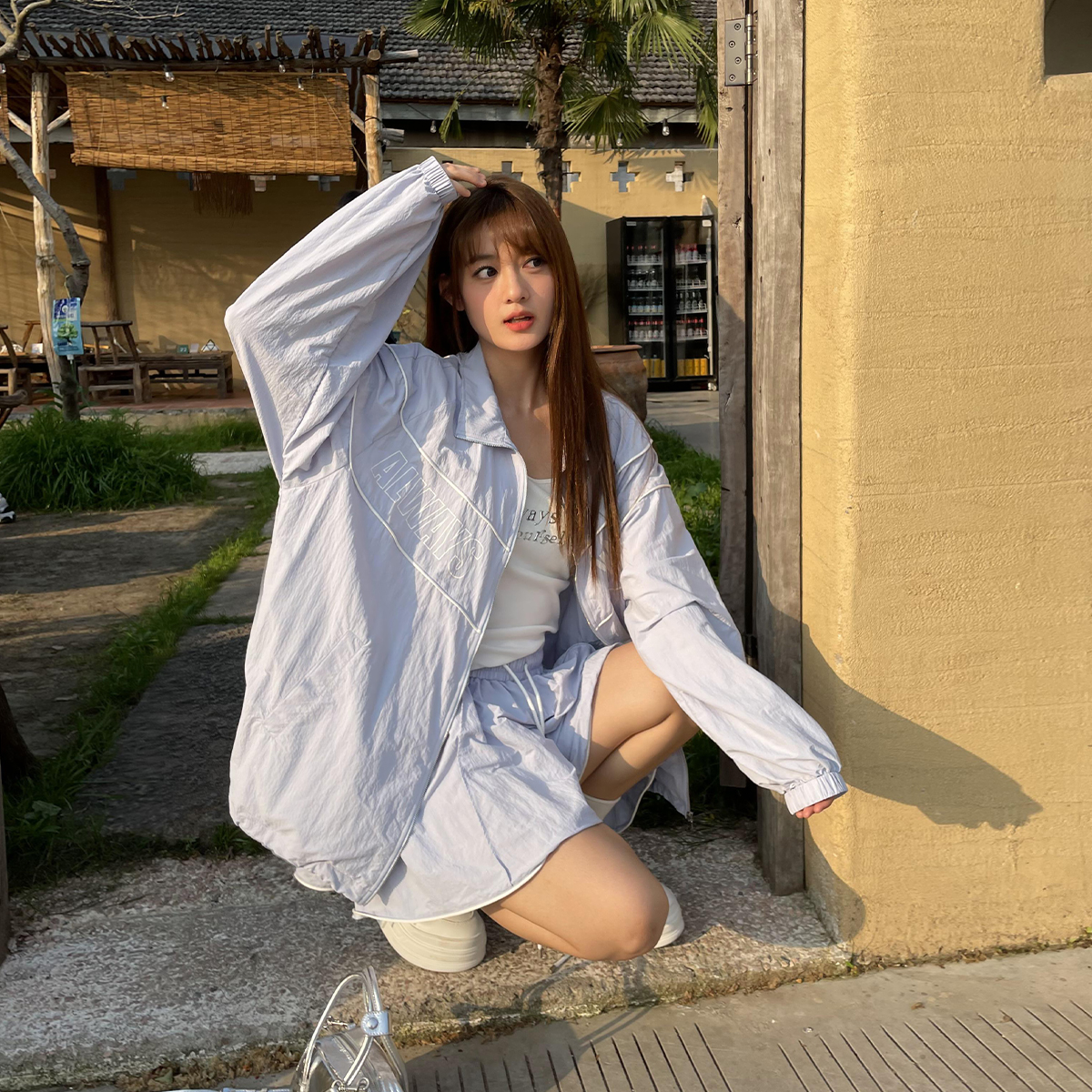 晶咕白标DADATATA大防晒外套裙裤女夏季大码套装