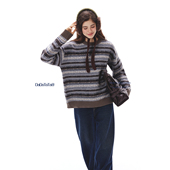 晶咕白标DADATATA 暖屿织境 100羊毛费尔岛提花民族风条纹毛衣