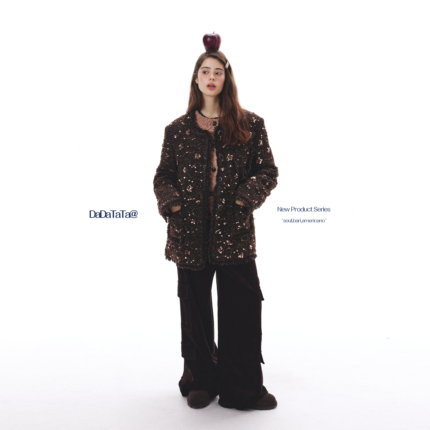 晶咕白标DADATATA 11/8新品叠享65折【鎏光香颂】小香风羊毛外套