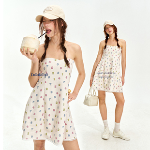 云端花园 晶咕白标DADATATA 7晚8点NEW 抹胸裙 可爱风短款