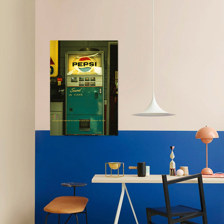 复古百事可乐海报 ins风客厅挂画网红咖啡馆壁画玄关画