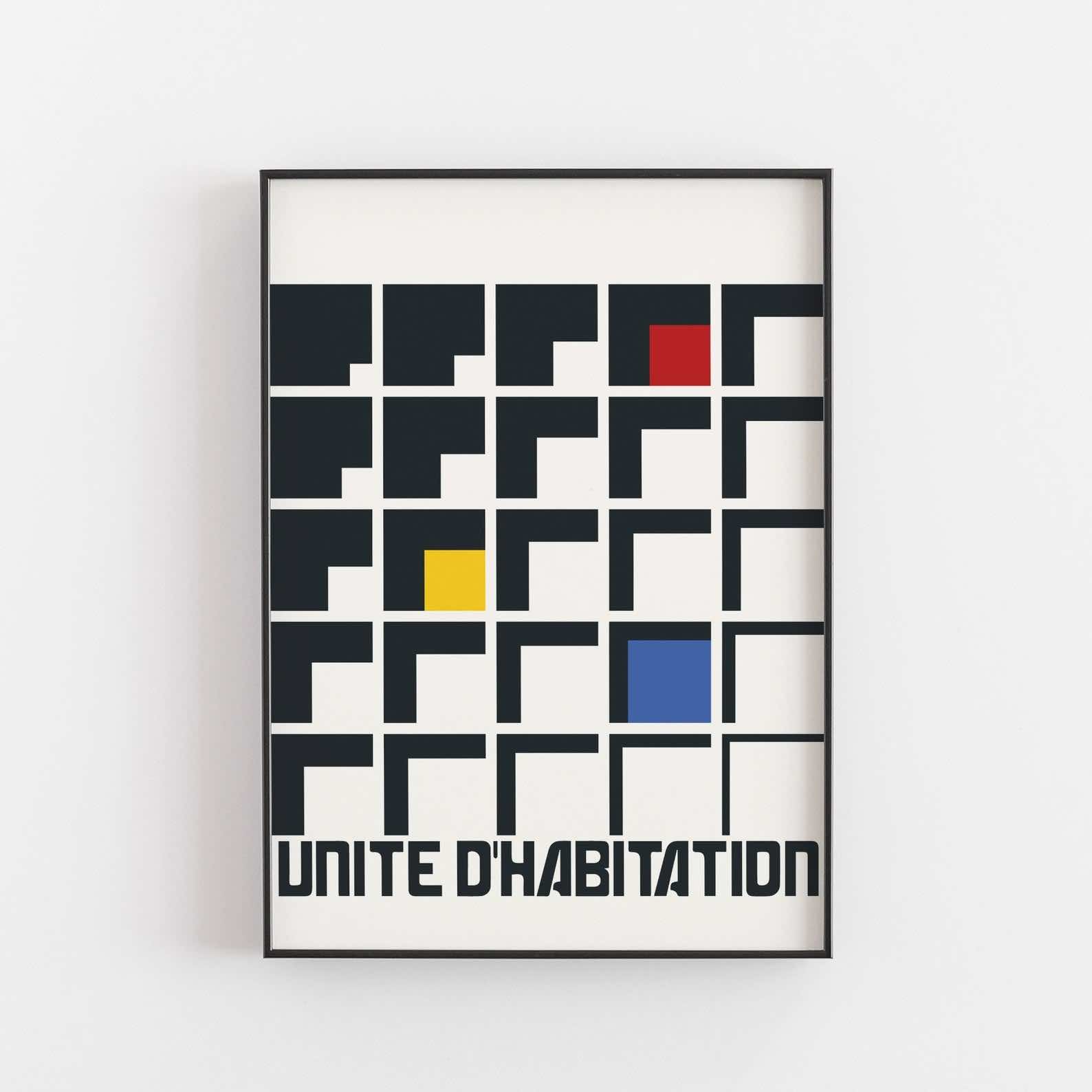 马赛 法国建筑抽象艺术海报 简约小众样板间装饰画