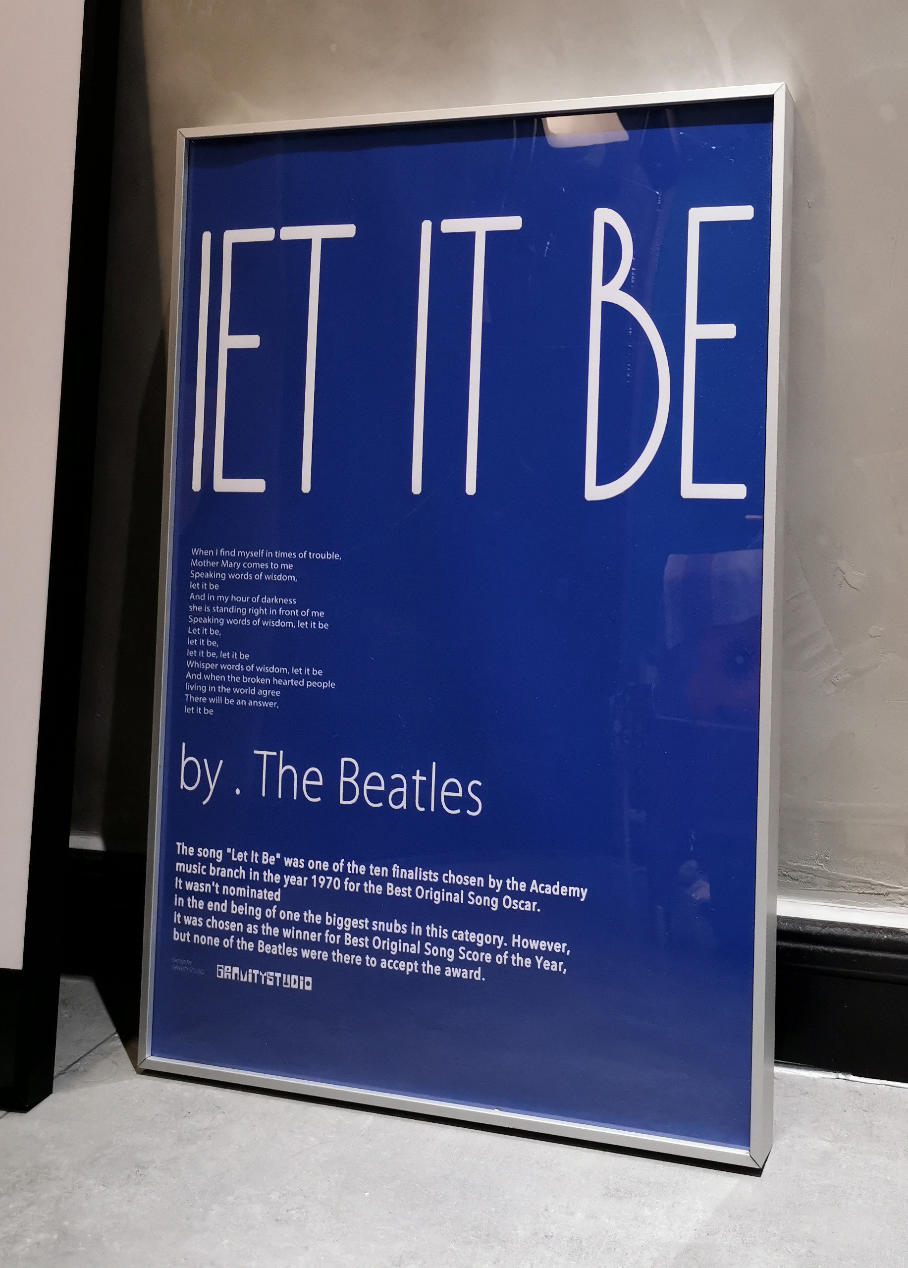 let it be原创 克莱因蓝 ins风 海报 装饰画 墙贴 挂画