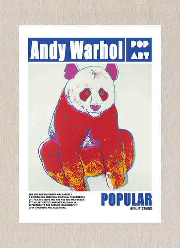 warhol波普熊猫客厅卧室装饰画