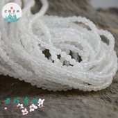 君绾青丝天然汉白玉珠子圆珠半成品散珠项链手链DIY手工饰品配件