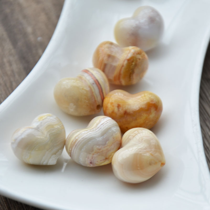 君绾青丝纯天然无优化雕刻千层玛瑙屁桃吊坠手串手工饰品配件DIY