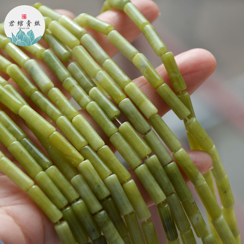 君绾青丝纯天然南方玉管珠吊坠