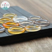 君绾青丝纯天然无优化玛瑙圆环跑环玉髓指环手工饰品玉佩配件DIY