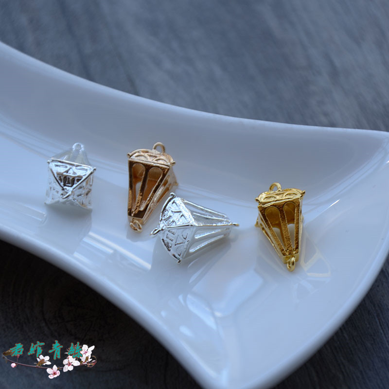 古风黄铜吊坠发簪耳饰灯笼珠