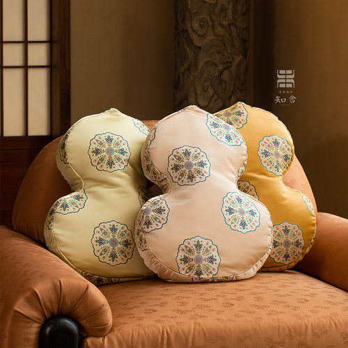 知舍·镜花源葫芦靠枕茶室办公室中式靠垫座椅沙发靠抱枕久坐靠背