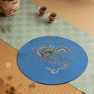 知舍·云龙干泡席 新中式复古宫廷风茶桌垫