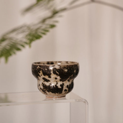 圣晓手捏志野烧茶杯单个高档陶瓷茶具景德镇纯手工葫芦福禄主人杯