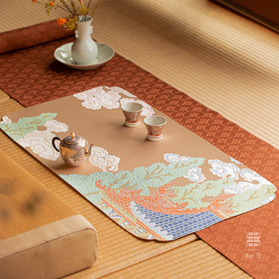 知舍·云居茶席 双层新中式复古宫廷风茶桌垫