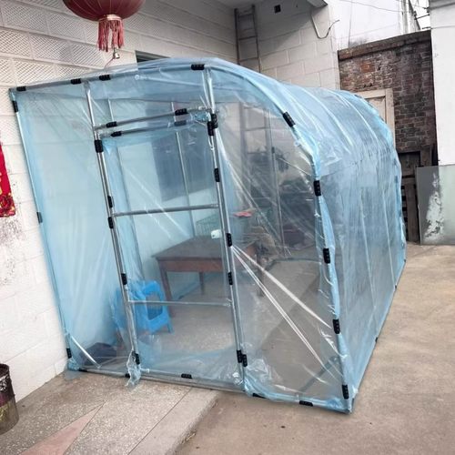 温室大棚骨架暖房圆顶大棚花房半边靠墙暖棚户外小屋拱杆半圆防冻