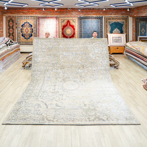 天匠复古羊毛地毯别墅客厅卧室书房高端手工打结地毯279x368cm