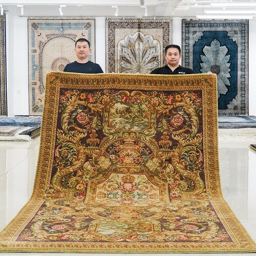 法式萨瓦纳瑞羊毛地毯别墅手工地毯高端进口地毯192x286cm