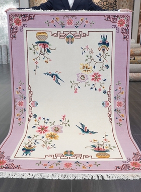 天匠中式羊毛毯红木家具上门试铺隔音耐磨羊毛地毯122x183cm