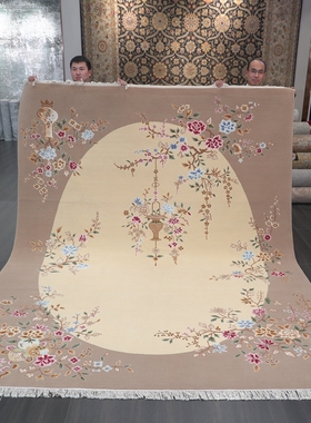 天匠羊毛地毯新中式高端别墅地毯新疆羊毛地毯244x305cm