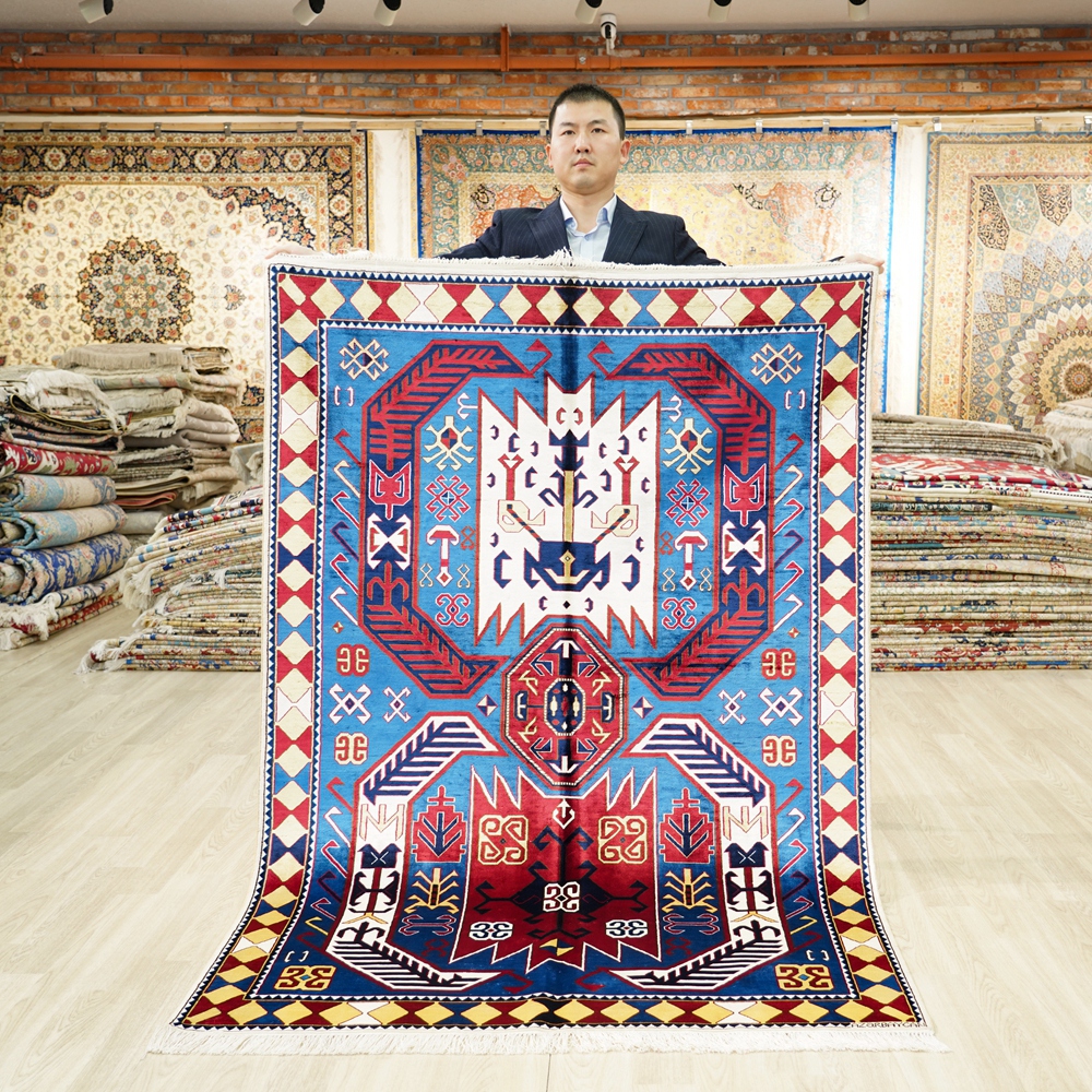 天匠美式复古客厅地毯别墅手工地毯波斯地毯清洗修补122x183cm